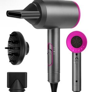 Professional Hair Dryer with Pink Accents